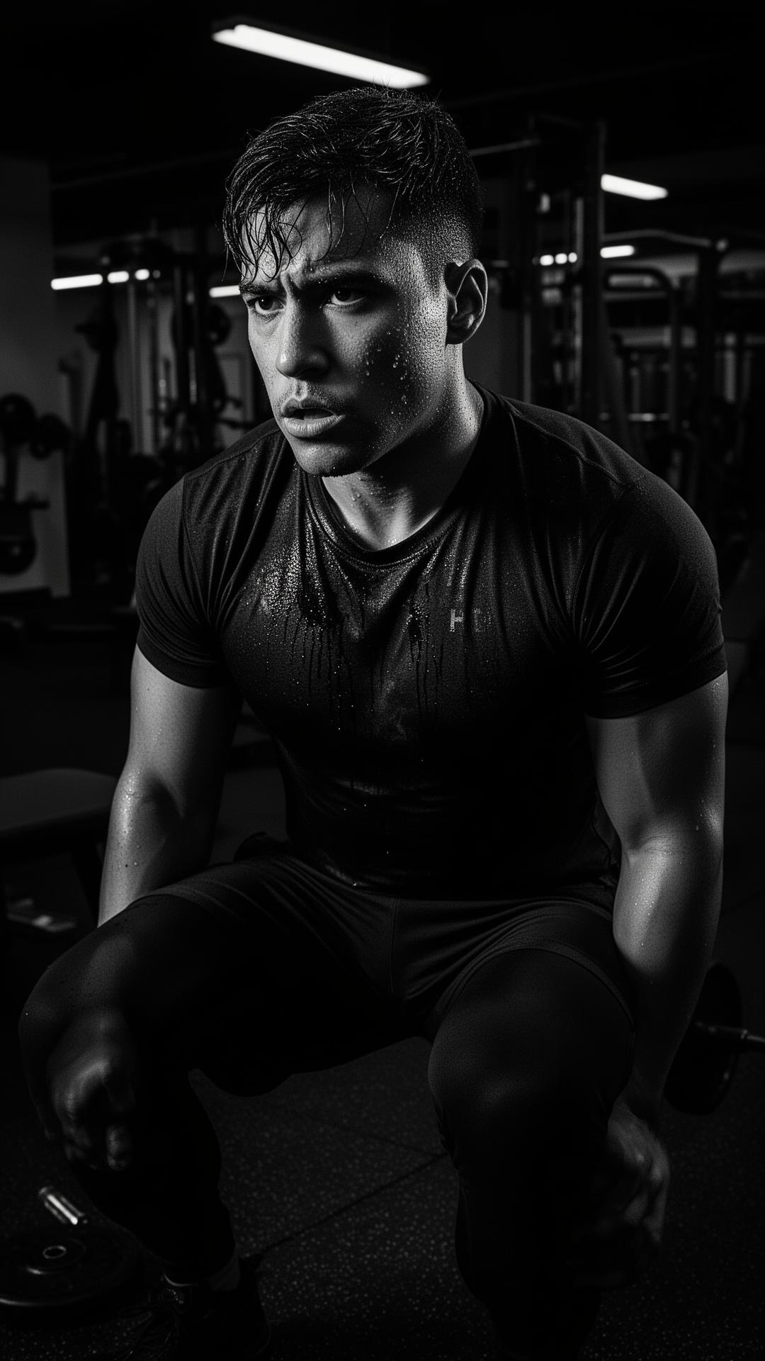 Gym athlete training